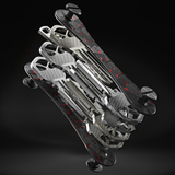 KeySmart Original - Compact Key Holder and Keychain Organiser (Up to 8 Keys) - Red Forged Carbon