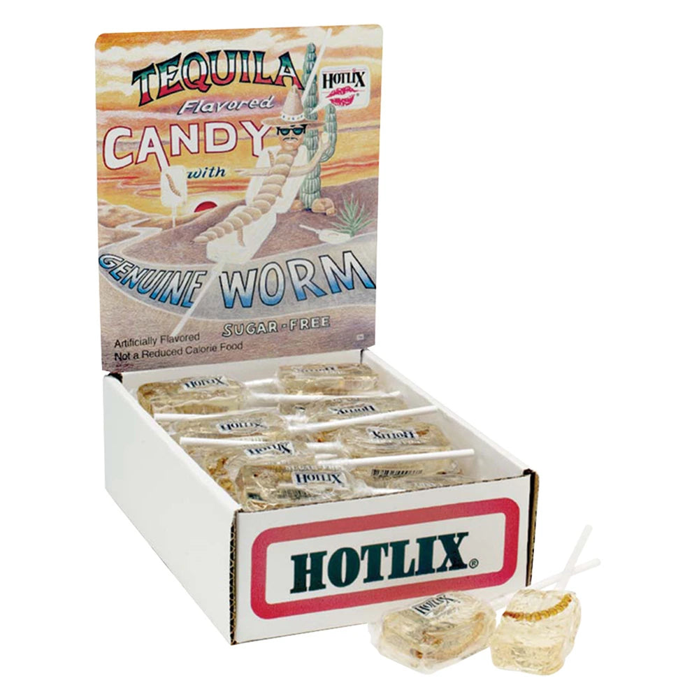 Hotlix Tequila Flavoured Worm Suckers 31g - With Real Worm Inside