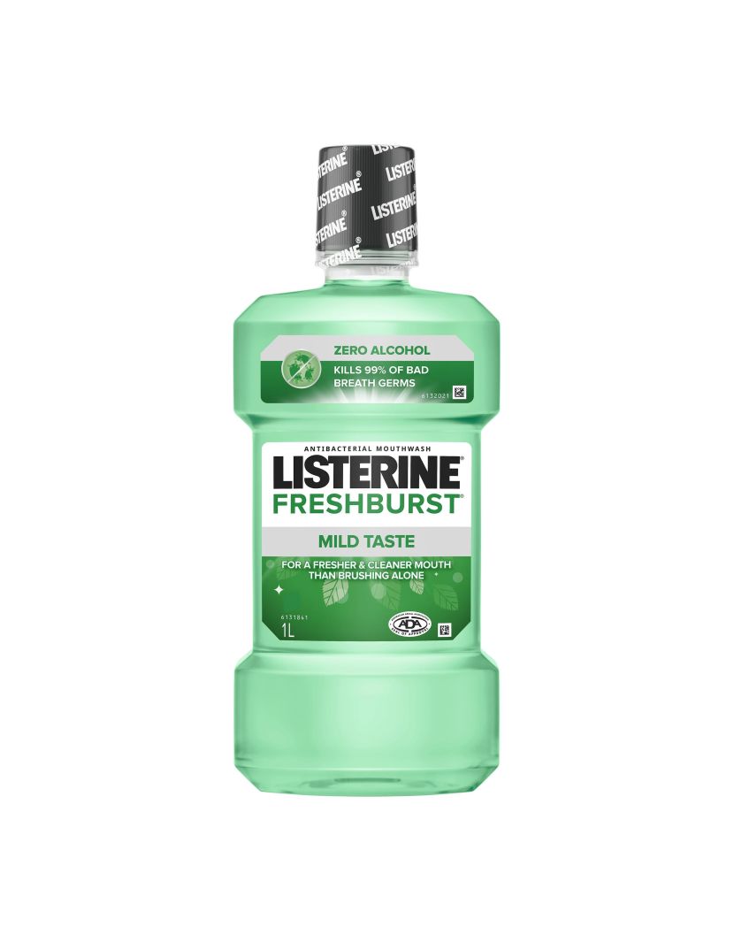 4 Pack x Listerine 1L Mouthwash Freshburst Mild Taste