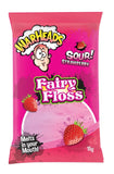 18 x Warheads Sour Strawberry Fairy Floss 15g