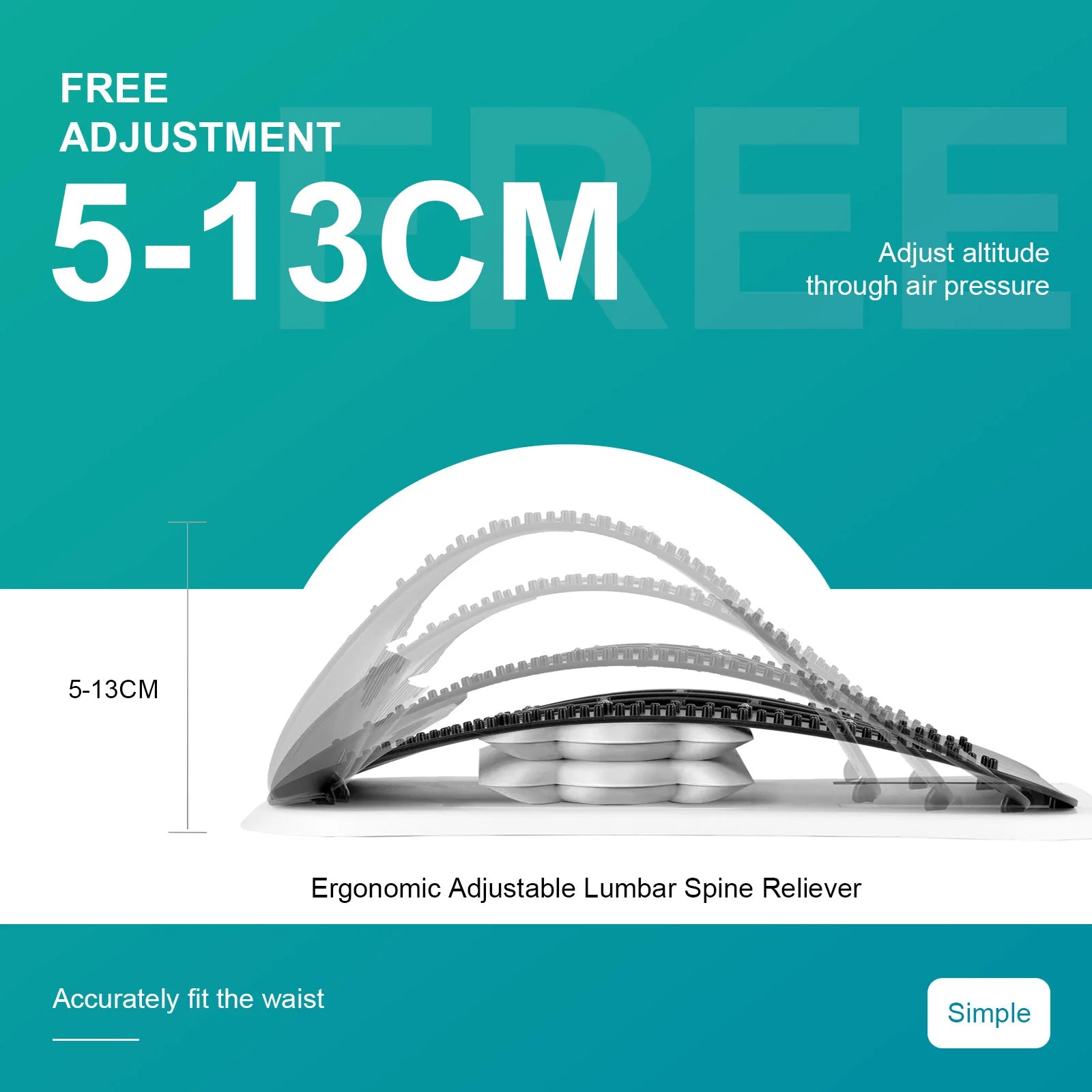 Adjustable Air Lumbar Spine Reliever