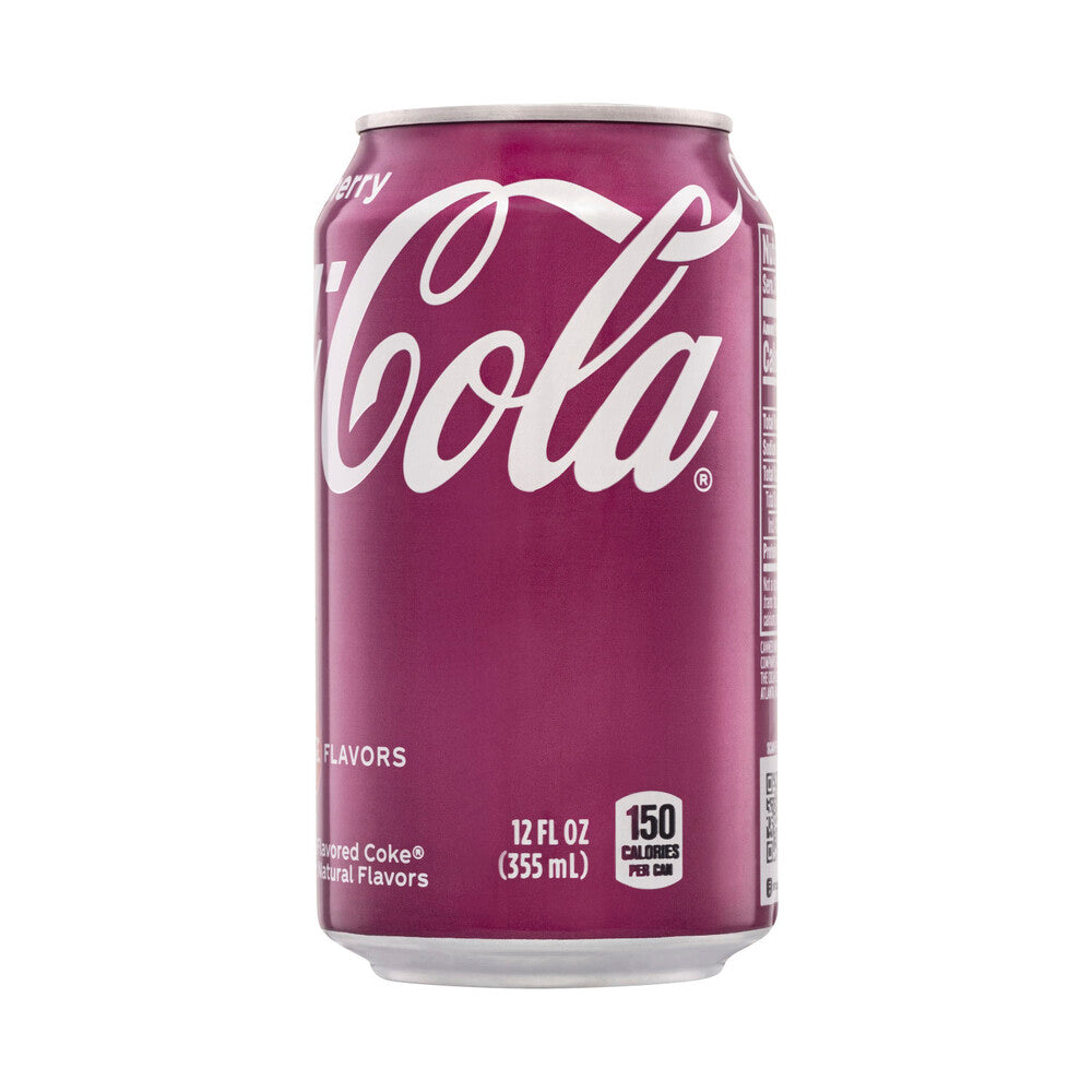 12 Pack x Cherry Coke Soda Can - 355ml
