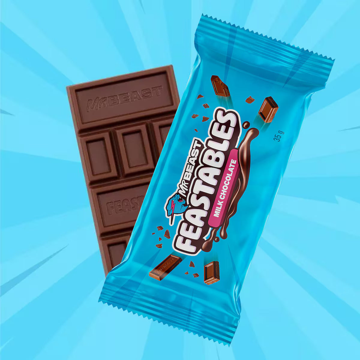24 Pack x Mr Beast Feastables Milk Chocolate- 35g