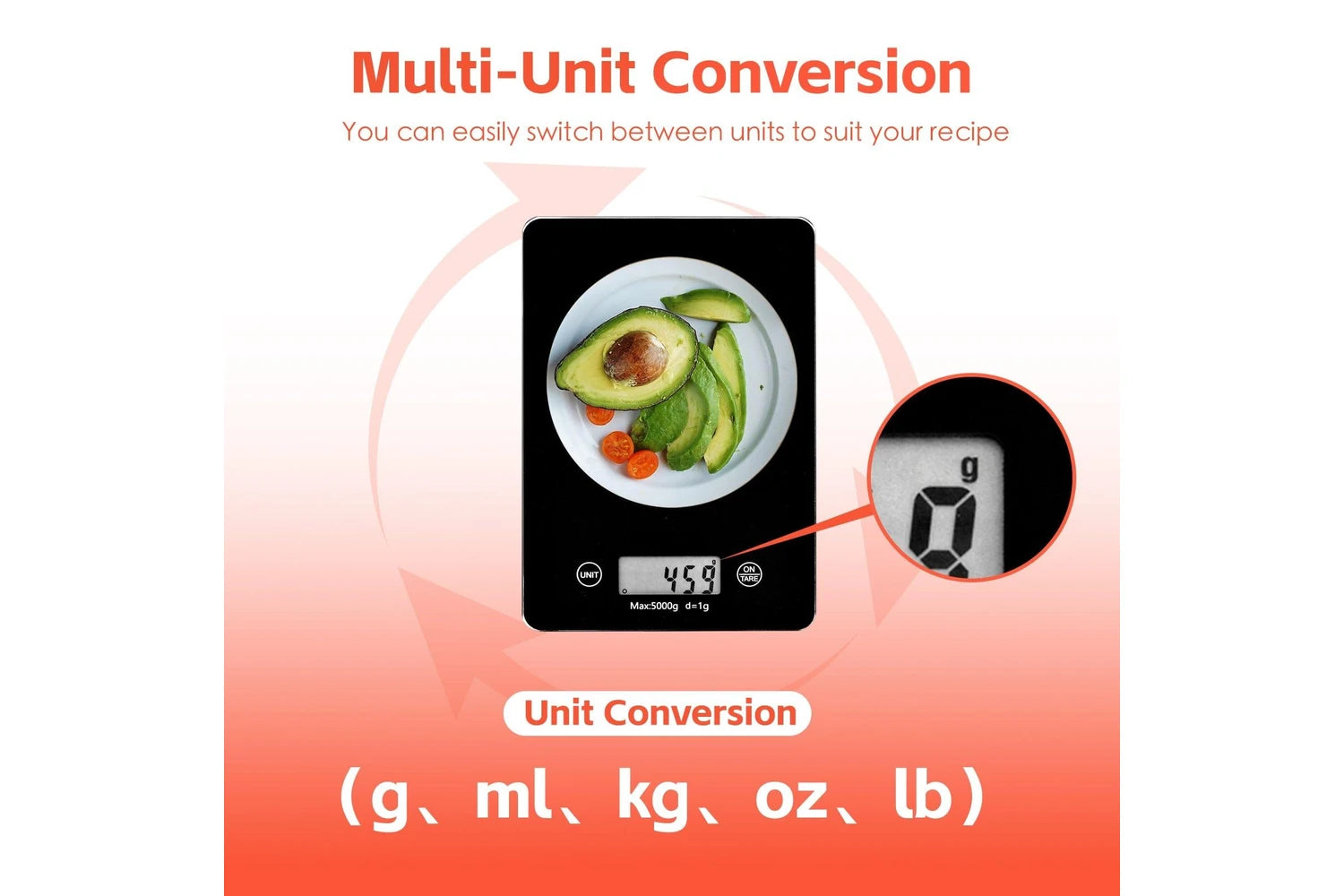 5kg Electronic Digital Glass Kitchen Scale