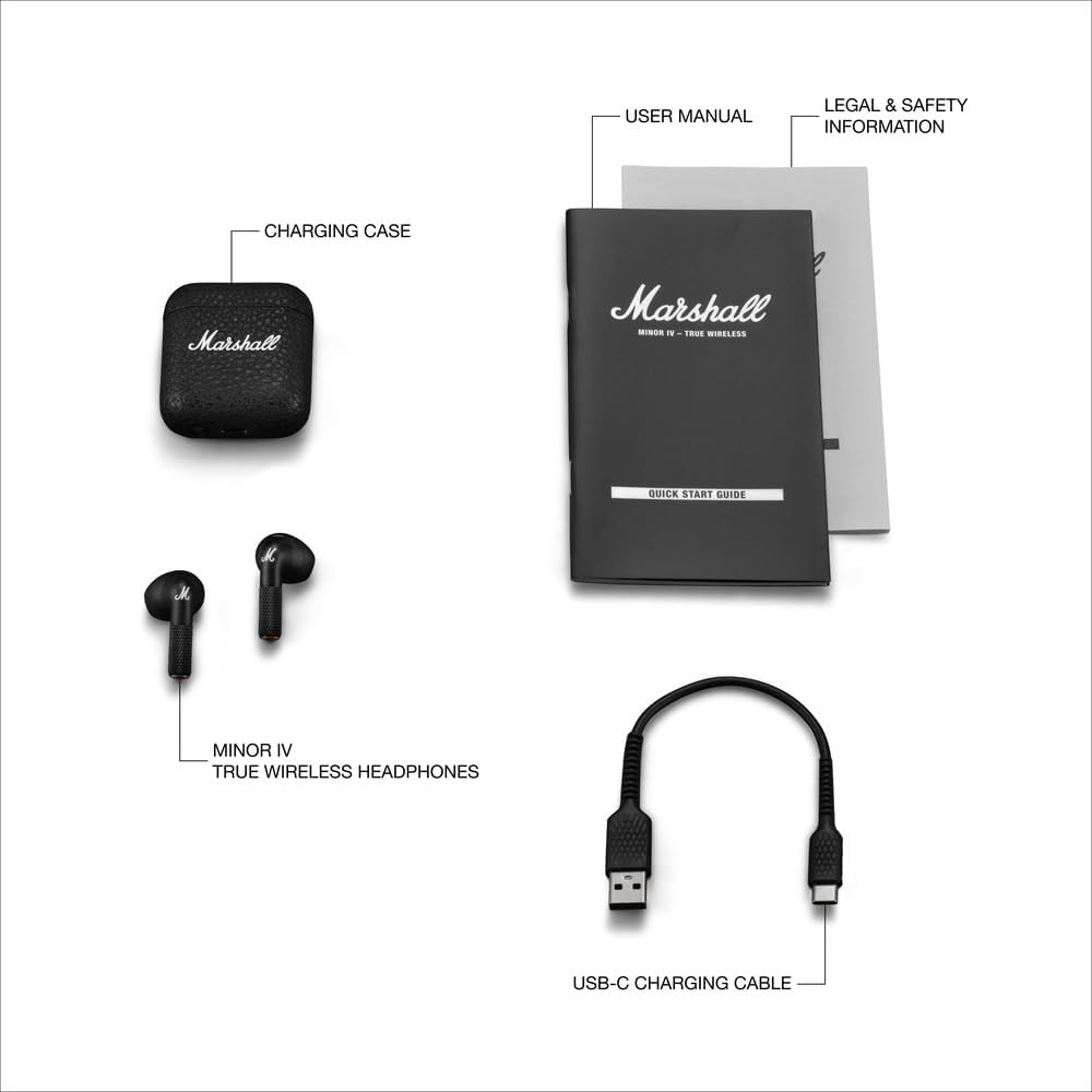 Marshall Minor IV True Wireless Earbuds - Black