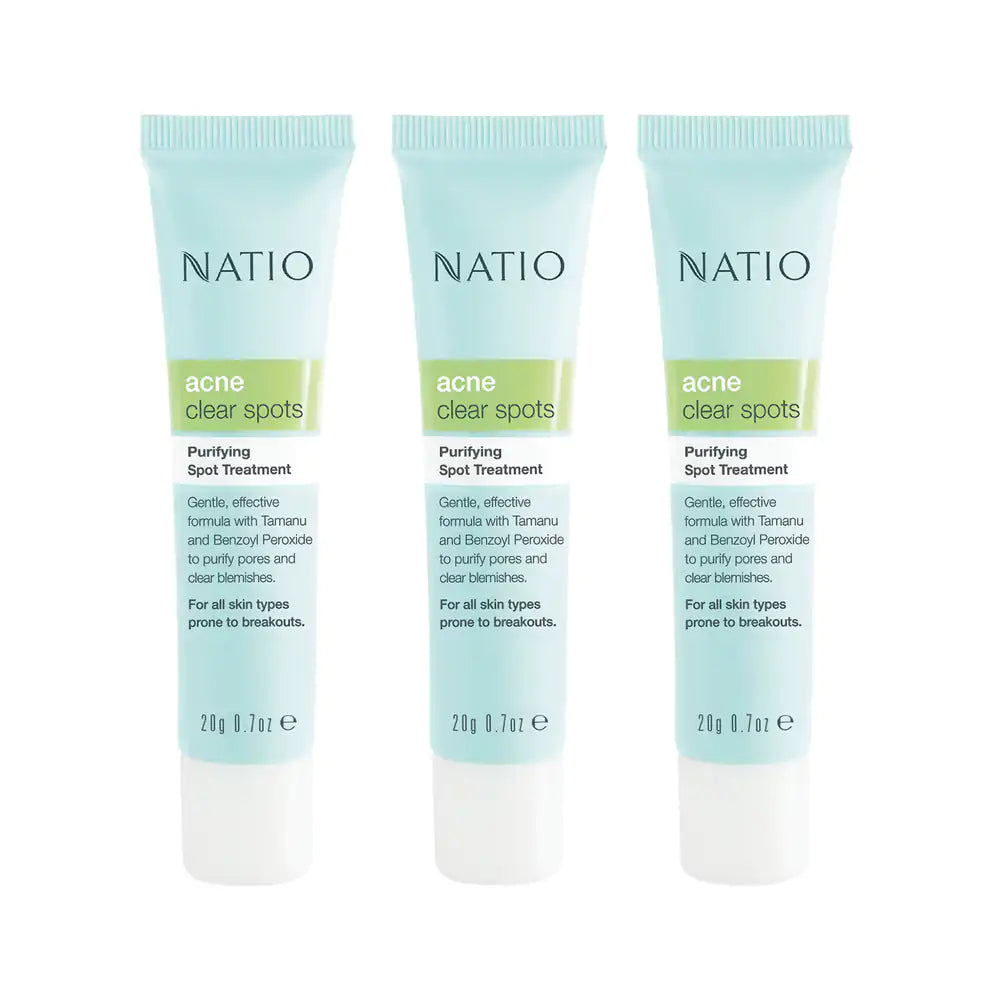 3 Pack x Natio Acne Clear Spots Purifying Spot Treatment 20g