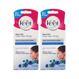 2 Pack x Veet Easy-Gel Face Wax Strips 20pc