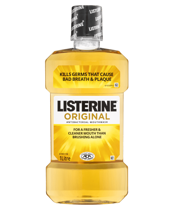4 Pack x Listerine 1L Antibacterial Mouthwash Original