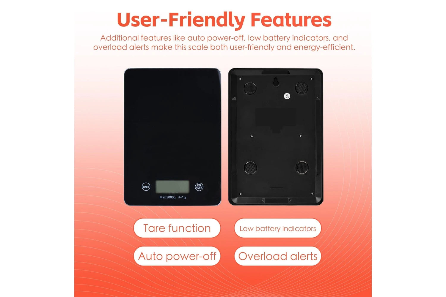 5kg Electronic Digital Glass Kitchen Scale