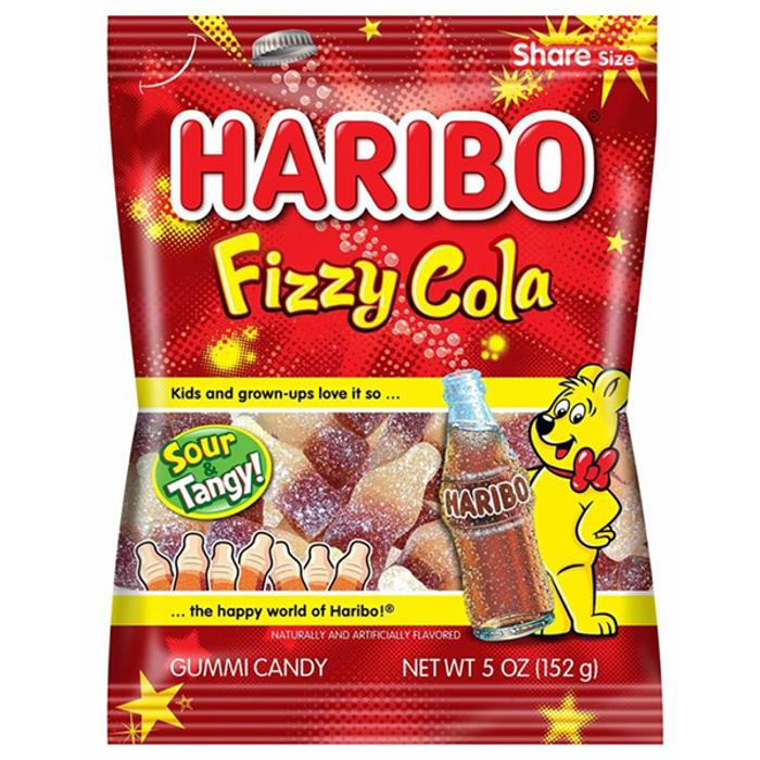12 Pack x Haribo Fizzy Cola Peg Bag 141g