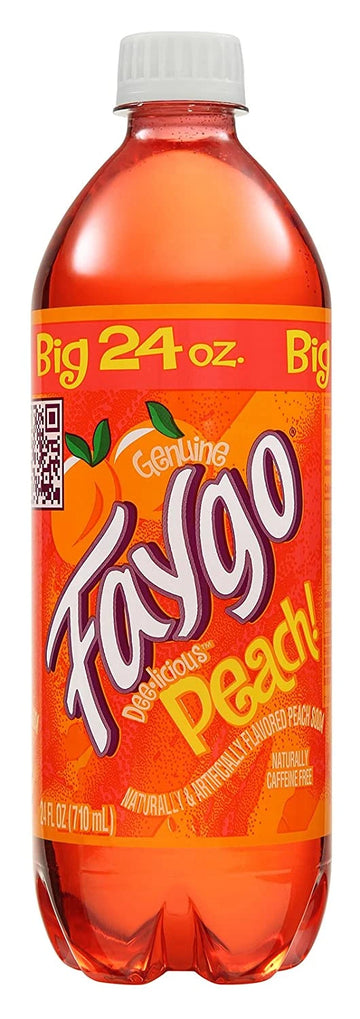 24 Pack x Faygo Peach Soda 680ml