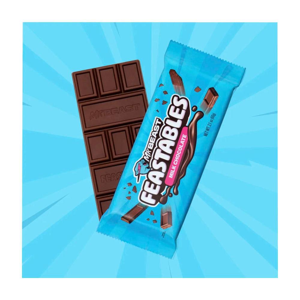 10 Pack x Mr Beast Feastables Milk Chocolate - 60g