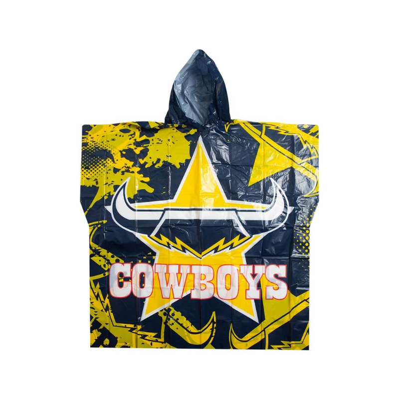 4 Pack x NRL North Queensland Cowboys Full Print Poncho