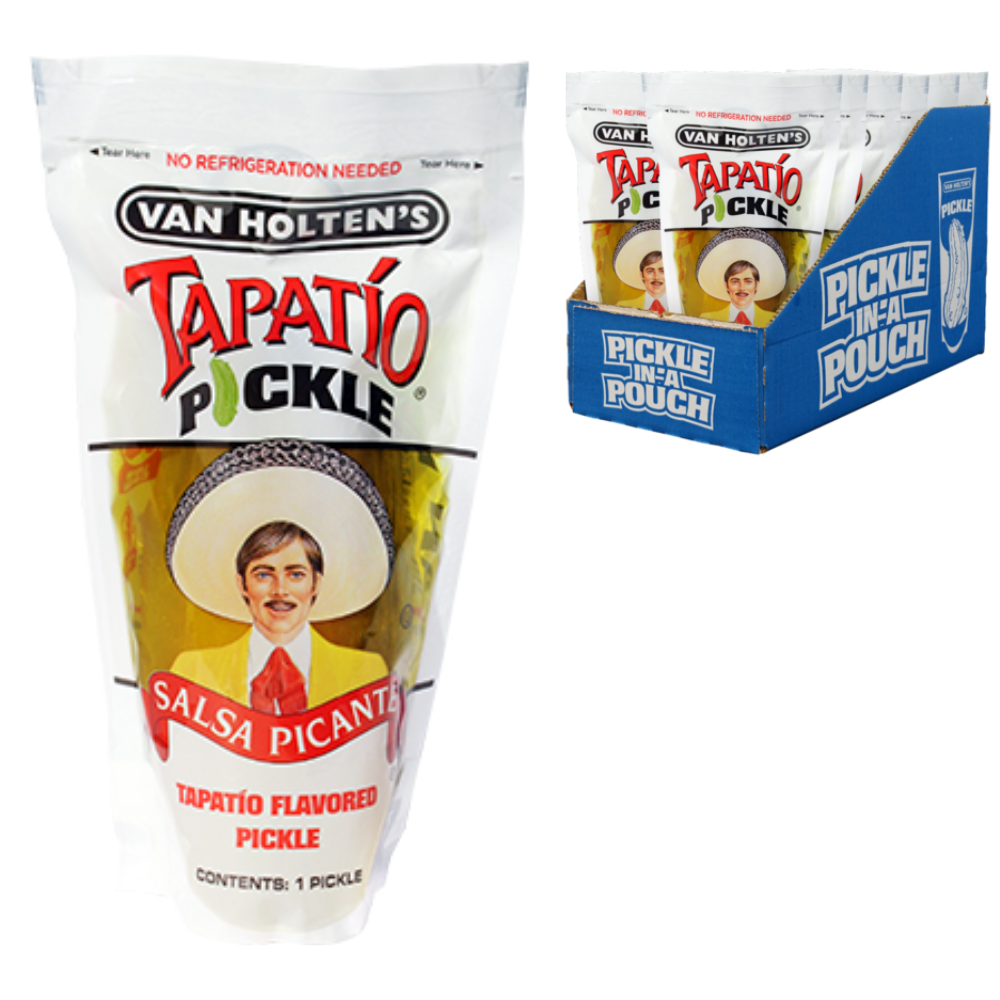 12 Pack x Van Holten's Jumbo Tapatio Pickle-In-A-Pouch