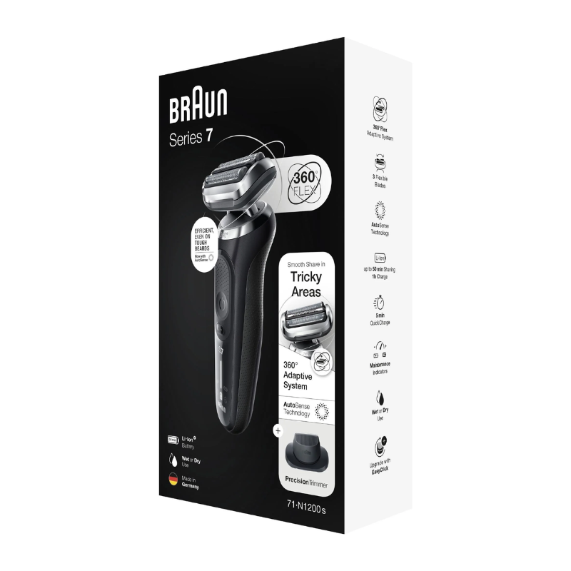Braun Series 7 71-N1200s Wet & Dry Shaver With Precision Trimmer Head
