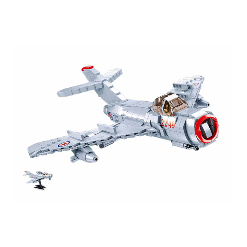 Sluban Model Bricks Building Blocks - MIG-15 Old Soviet Fighter Jet - 583 Piece