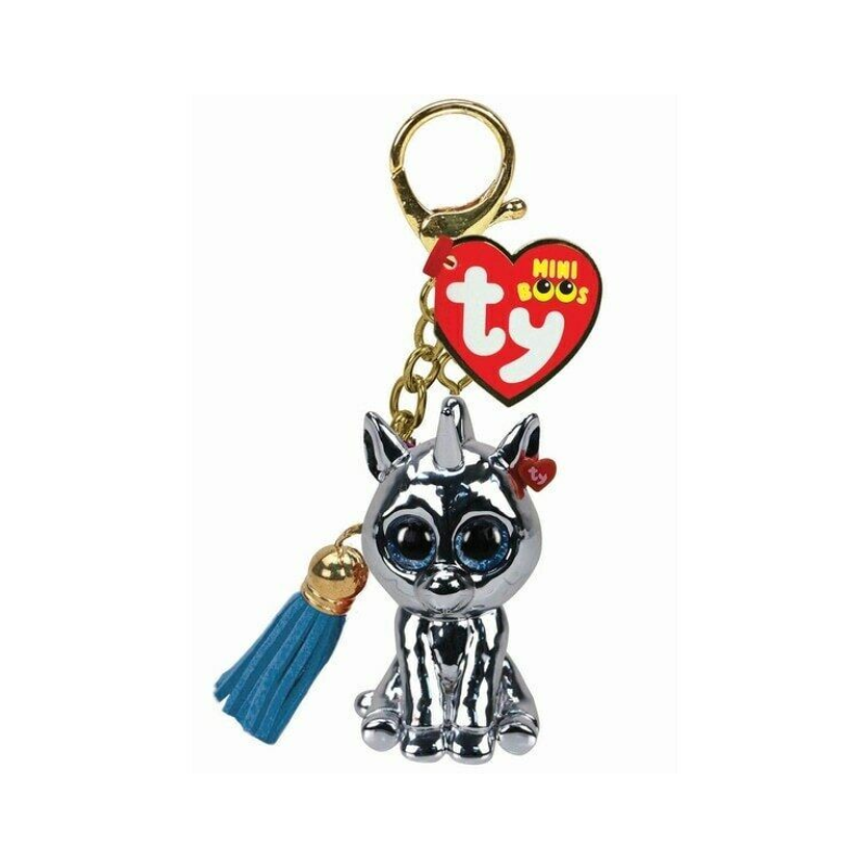 Ty Mini Boos Silver The Unicorn Clip