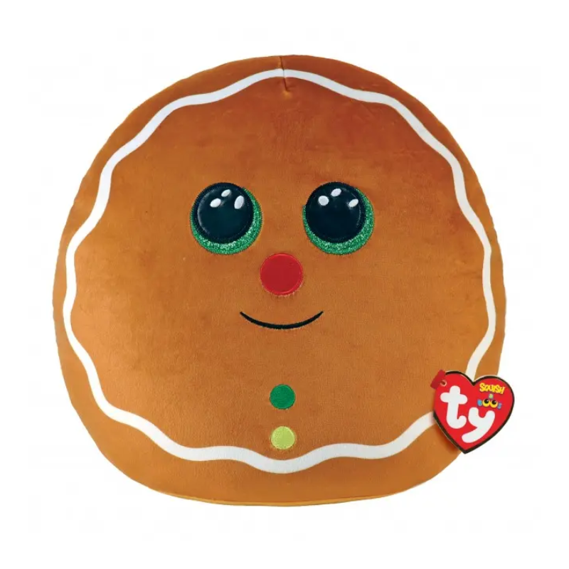 Ty Christmas Cookie Gingerbread 14" Squish-A-Boo