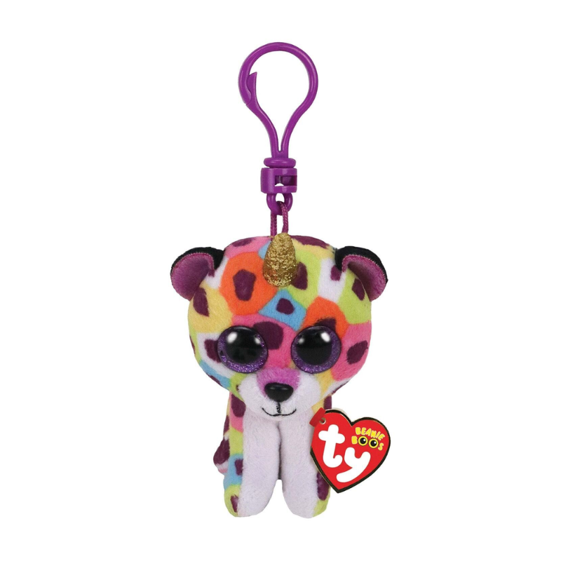 Ty Beanie Boos Giselle The Multicoloured Leopard Clip