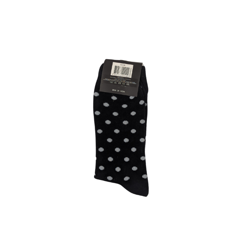Sock Standard - Black With Large Polka Dots