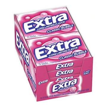 10 Pack x Wrigley's Extra Classic Bubble Gum 14.5g