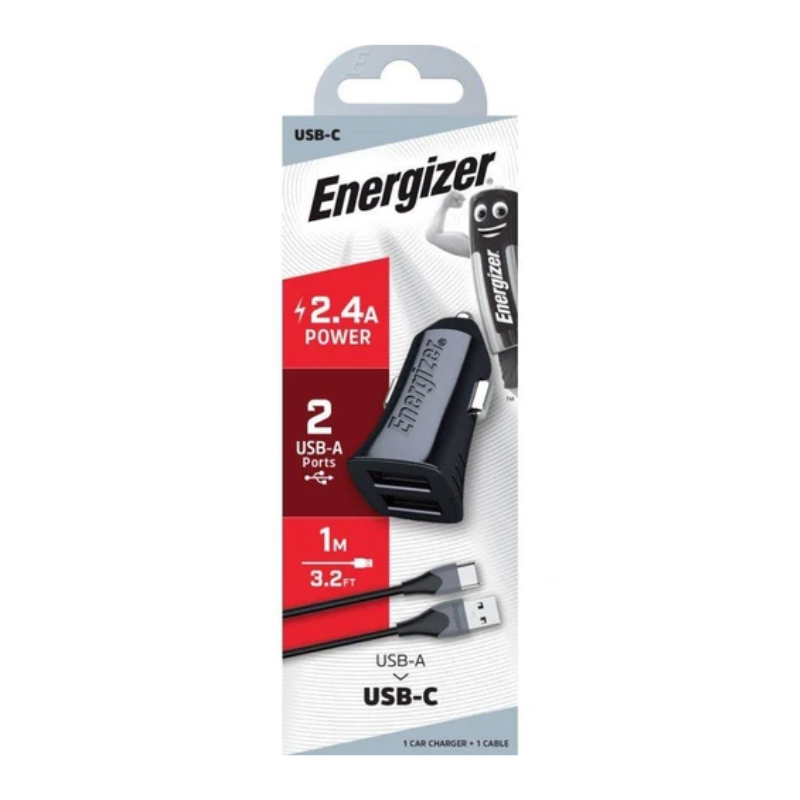 Energizer Car Charger - USB-A To USB-C