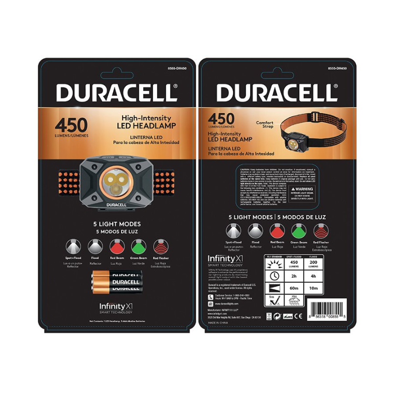 Duracell High-Intensity LED Headlamp - 450 Lumens