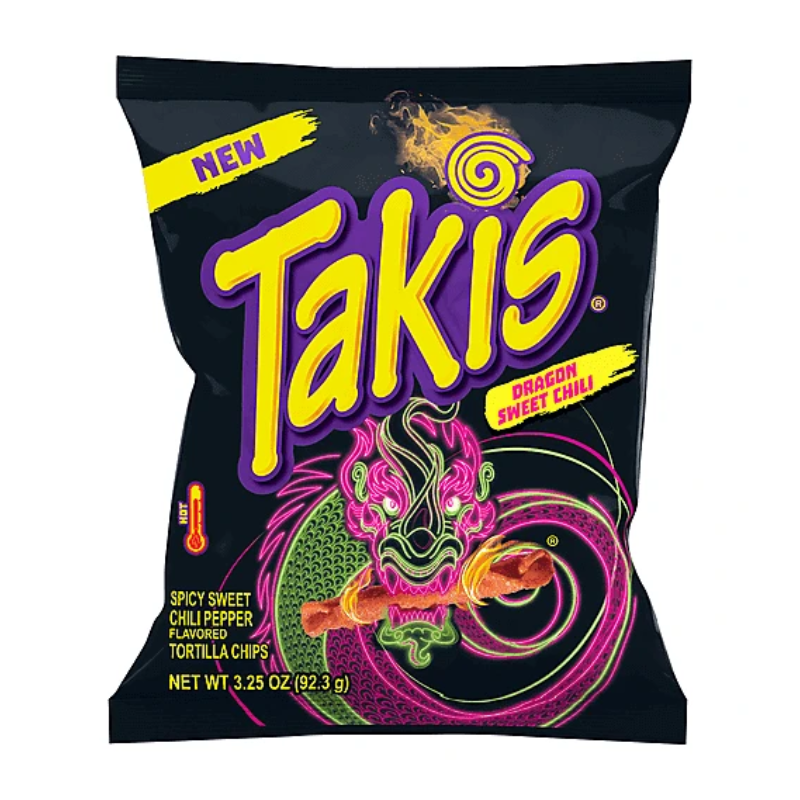 20 Pack x Takis Dragon Sweet Chili Tortilla Chips 92g