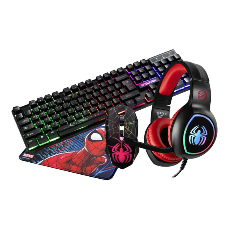 4-In-1 Gaming Combo With Keyboard + Headset + Mouse + Mousepad