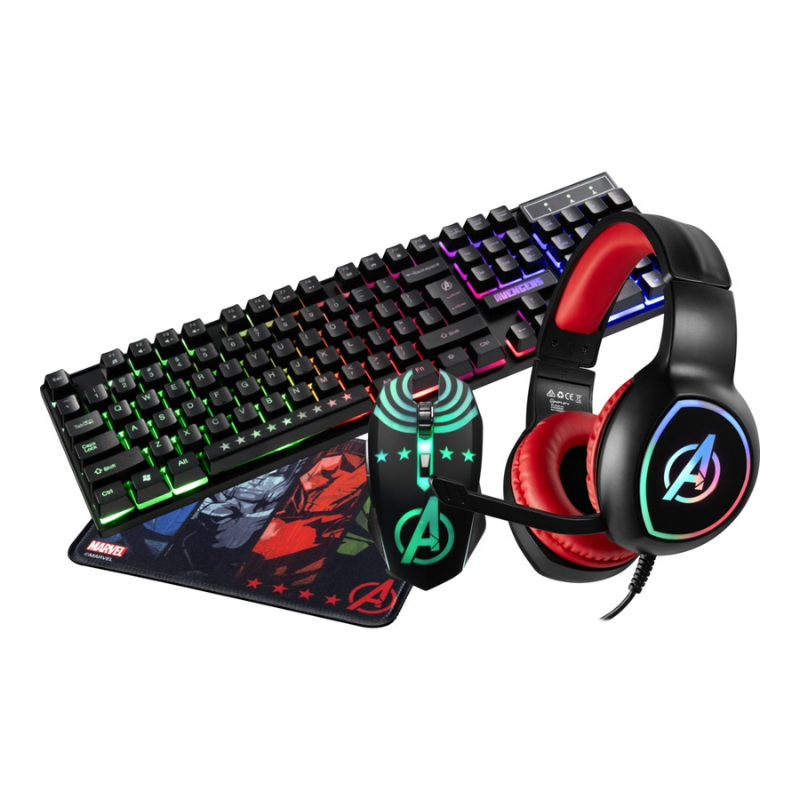 4-In-1 Gaming Combo With Keyboard + Headset + Mouse + Mousepad