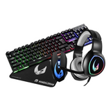 4-In-1 Gaming Combo With Keyboard + Headset + Mouse + Mousepad