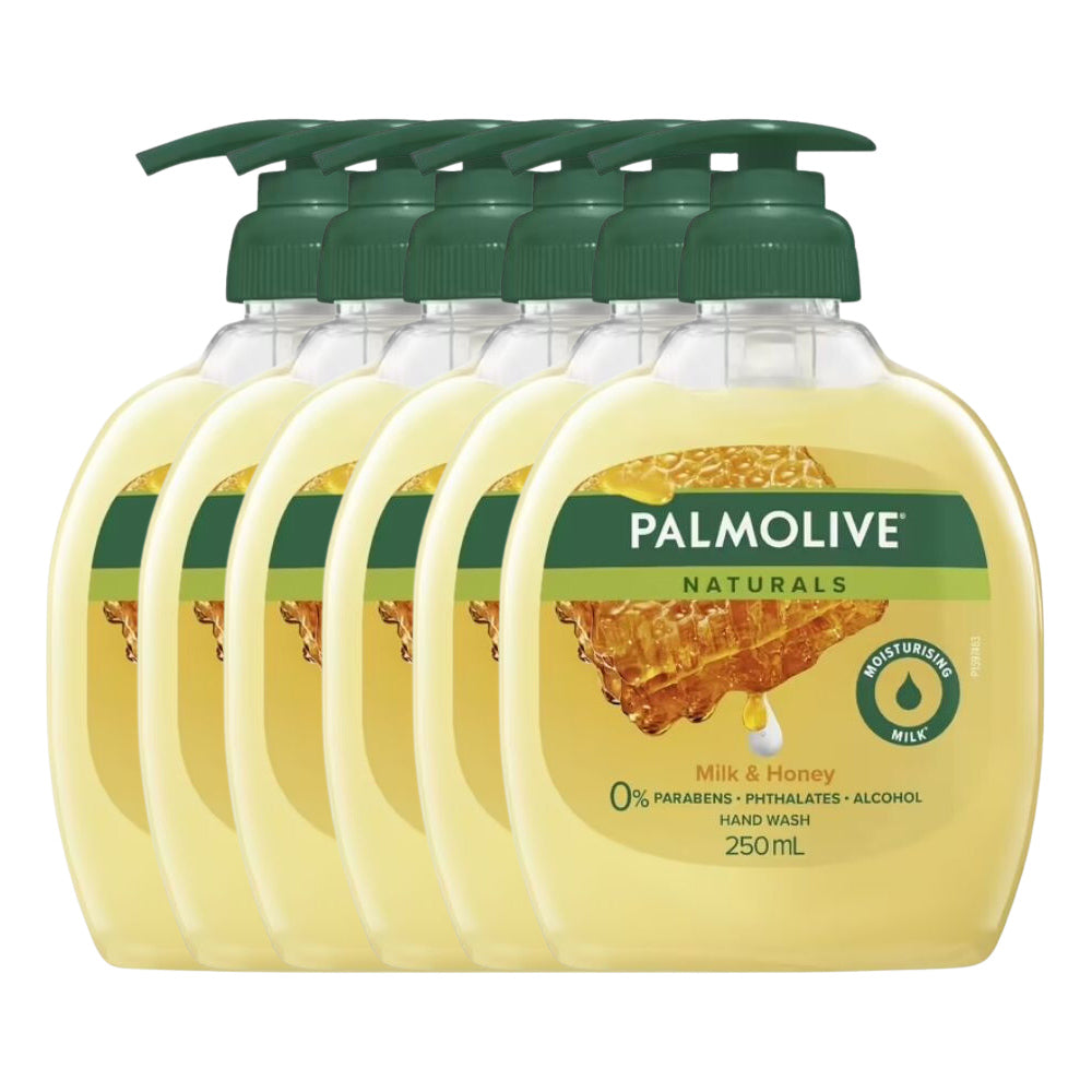 6 Pack x Palmolive Naturals Replenishing Milk & Honey Handwash 250mL