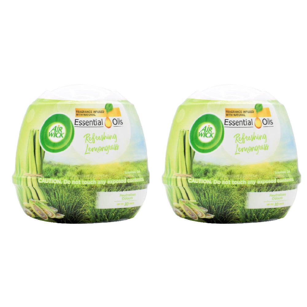 2 Pack x Air Wick Essential Oils Refreshing Lemongrass Cone - 180g