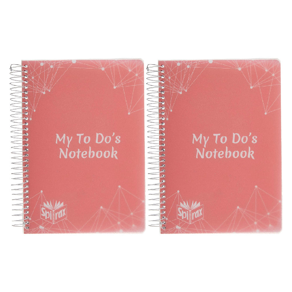 2 Pack x Spirax P307A My To Do's A5 Notebook