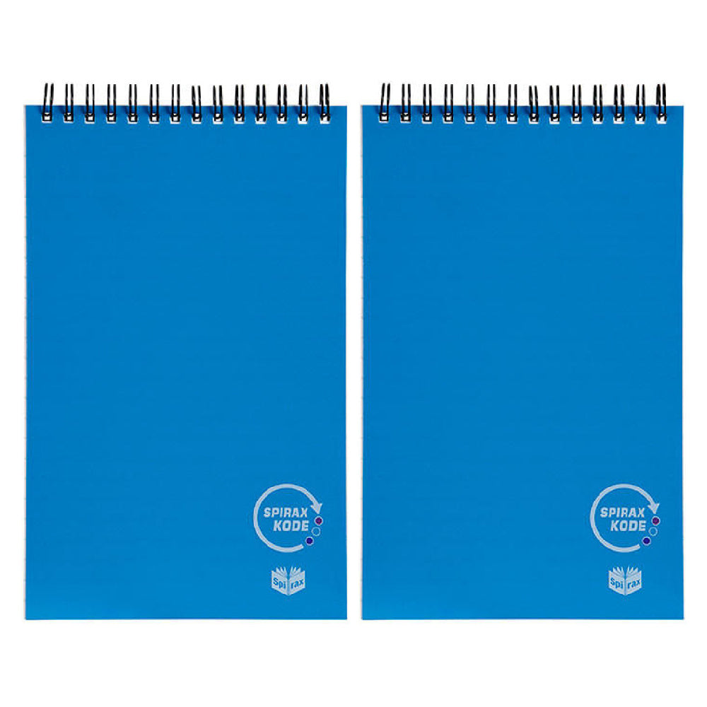 2 Pack x Spirax Kode P956 Blue Reporter Notebook 200 Page
