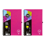 2 Pack x Spirax Kode P959 A4 Pink Notebook With Pen Holder 240 Page