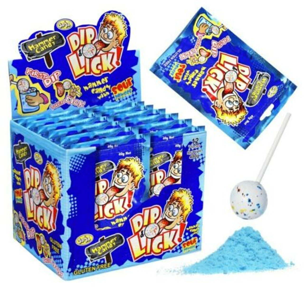 12 x Jojo Dip & Lick Sour 40g