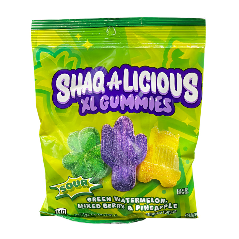 12 Pack x Shaq A Licious Xl Gummies Sour 175g