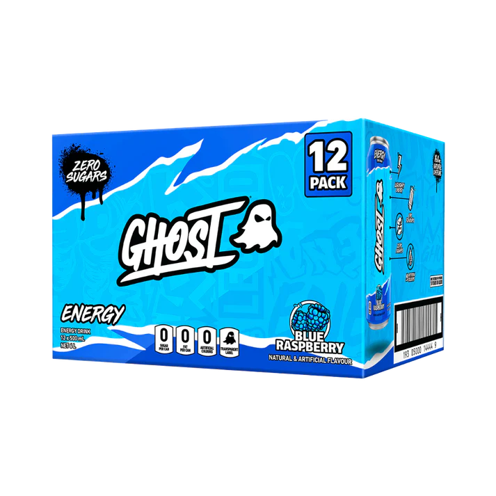 12 x Ghost Energy Blue Raspberry - 500ml