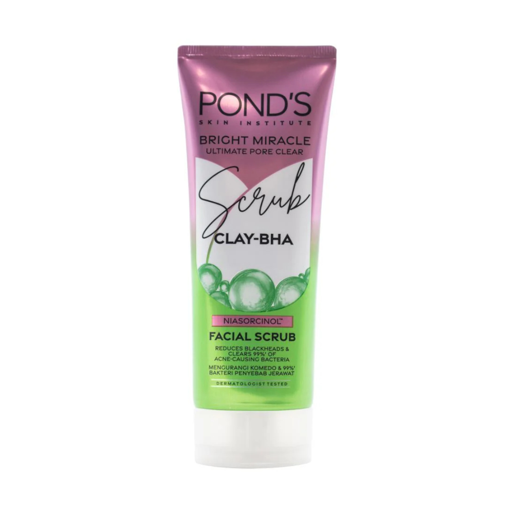 3 x Pond's Bright Miracle Ultimate Pore Clear Facial Scrub - 100g