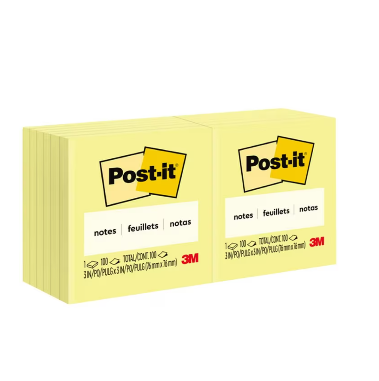Post-It Super Sticky Notes 76mm x 76mm 6 Pack (540 sheets) - Yellow