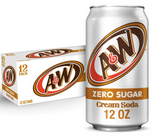 12 Pack x A&W Cream Soda Zero Sugar - 355ml