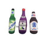 Fuzzy Friends Dog Toys Alcohol Bottle With Squeaker