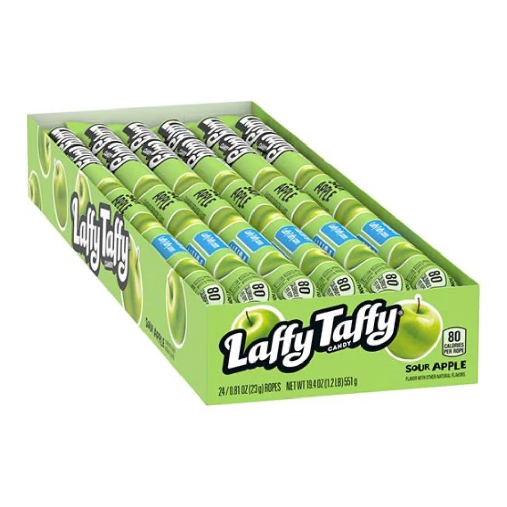 24 Pack x Laffy Taffy Rope Sour Apple 23g