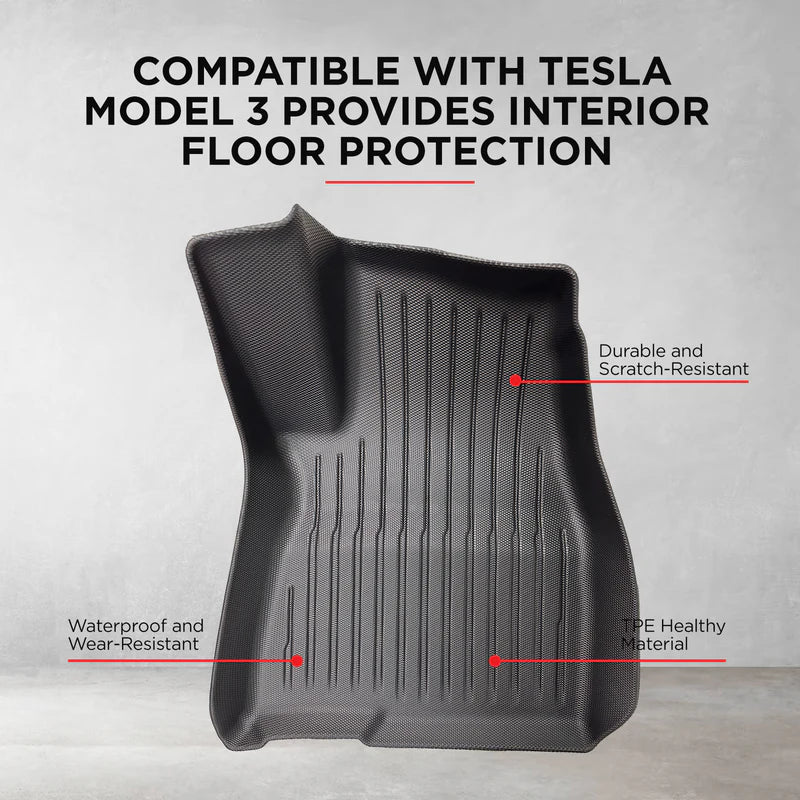 Tesla Model 3 All-Weather Floor Mat Set