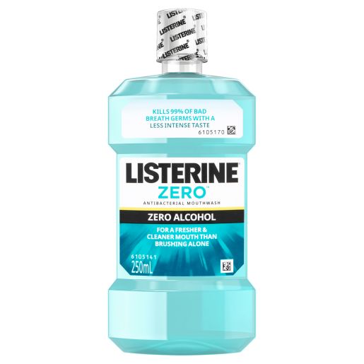 6 Pack x Listerine 250ml Antibacterial Mouthwash Zero