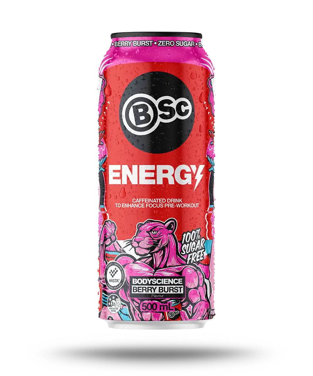 12 Pack x BSc Bodyscience Energy Drink 500mL - Berry Burst