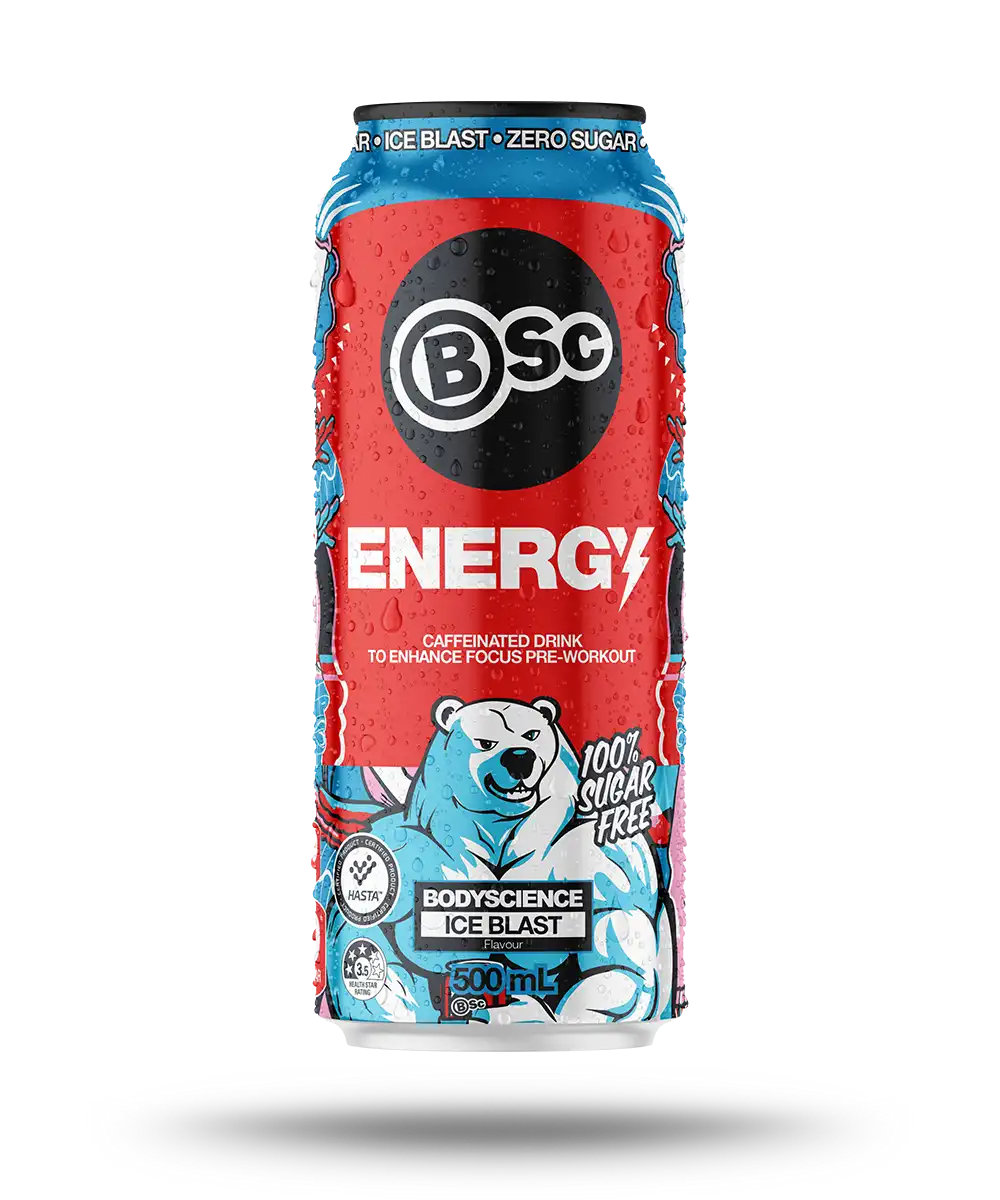 12 Pack x BSc Bodyscience Energy Drink 500mL - Ice Blast