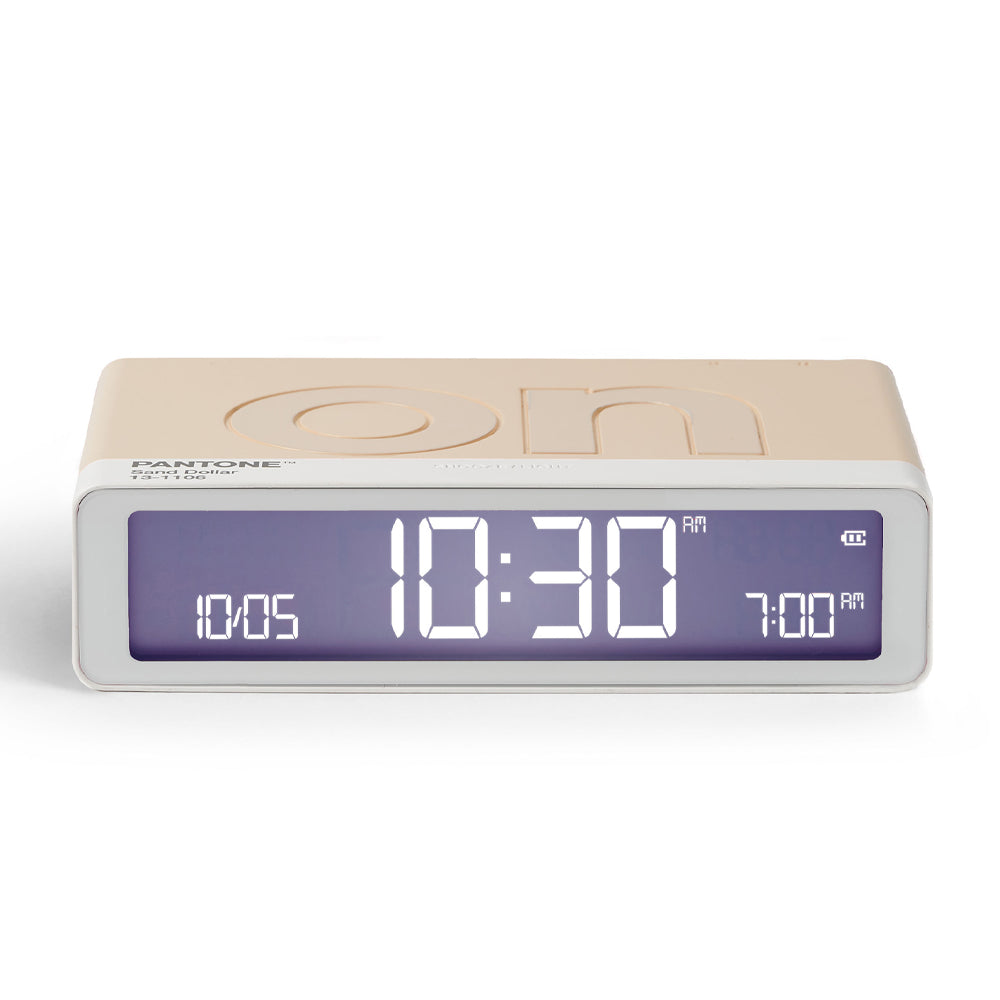 Lexon GIFT Set PANTONE - Includes Mino+ Mini Speaker, Flip Classic Clock, Mina M Lamp, Thykho 3  Speaker - Sand