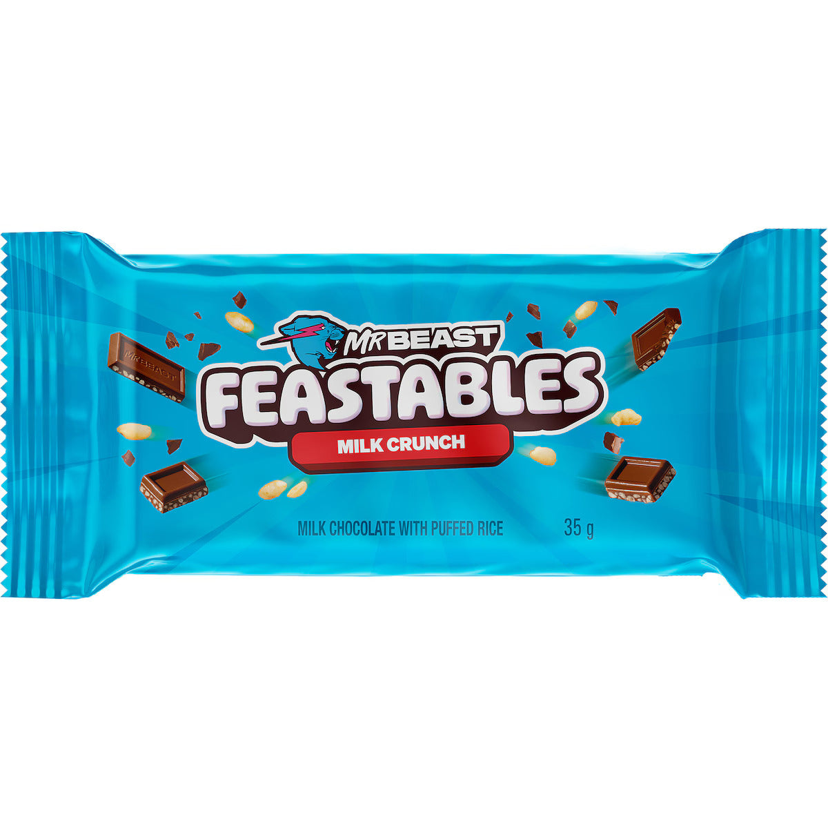 24 Pack x Mr Beast Feastables Chocolate Milk Crunch - 35g